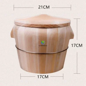 Dụng Cụ Nhà Bếp Di Động Bằng Gỗ Tự Nhiên Hấp Xô Cơm Có Nắp Hấp Thùng Cơm Căng Tin Nhà Hàng Hấp