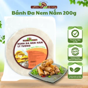 Bánh Đa Nem Nấm Lý Tưởng 200g, Thơm Ngon Đặc Biệt Nhờ Thành Phần Các Loại Bột Nấm Tự Nhiên