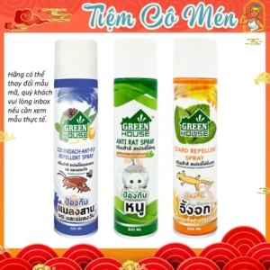 Chai Xịt Đuổi Thằn Lằn - Chuột - Gián Green House Lizard Repellent Spray