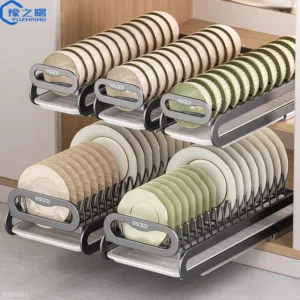 Giá đựng bát đĩa kéo trong tủ kéo giỏ ngăn kéo loại đĩa đựng bát đĩa giá để đồ