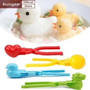 Log Dễ Thương Hình Vịt Khuôn Cơm Máy Làm Kẹp Trẻ Em Ngoài Trời Nhựa Vịt Khuôn Cơm DIY Snowball Maker Khuôn Sushi Có Tay Cầm