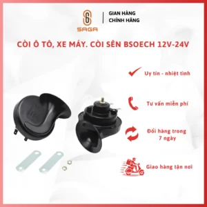 Còi ô tô, xe máy. Còi sên BSOECH 12v-24v. ( 2 chiếc)
