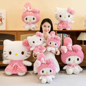 Hoa hồng Hello kitty Melody Gấu bông Hoạt hình dễ thương Búp bê đồ chơi sang trọng dành cho trẻ em