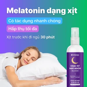 Chai xịt ngủ ngon Melatonin, GABA, L-Theanine DrSleep 50ml giúp dễ ngủ, ngủ ngon, sâu giấc