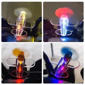 Xe điện sáng tạo, xe máy, năng lượng gió, máy bay nhỏ, đèn LED sáng, trang trí xe hơi