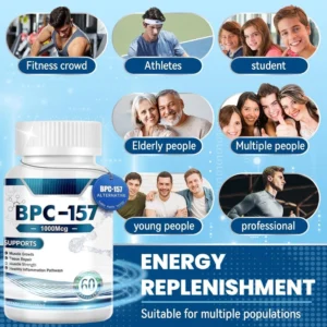 Viên nang Peptide Bpc-157, Bpc-157 Pro 1000mcg, Hợp chất bảo vệ mới Bpc-157, Tăng cường phục hồi cơ bắp & sửa chữa