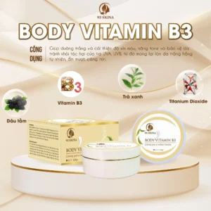 COMBO 5 Kem BODY phân tử nước vitamin B3 dưỡng da trắng sáng toàn thân chính hãng