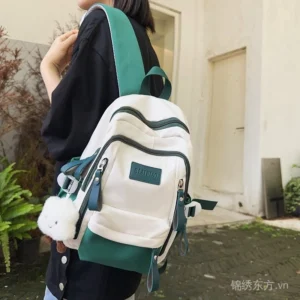 Ba lô mới mùa xuân cho nam và nữ, ba lô dung tích lớn cho sinh viên đại học, túi đi học cho học sinh trung học cơ sở và trung học phổ thông, ba lô laptop du lịch