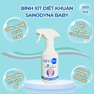 Xịt khuẩn cho bé công nghệ Italia -Sanodyna Baby 300ml