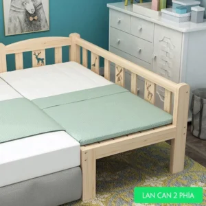 Giường ghép cho bé với giường bố mẹ cho bé an toàn cho bé Kích thước 200x100cm Leli Official