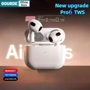 Tai nghe không dây Gourde NEW Pro 6TWS có Mic Fone Tai nghe Bluetooth Thể thao Chạy bộ Tai nghe-iP Android Pro6