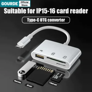 Gourmet Hot Bán Loại C Adapter Tf Cf Sd Đầu Đọc Thẻ Nhớ Loại C Card Adapter Cho IPhone 15 16 VIVO OPPO Macbook Huawei Xiaomi Otg Writer Compact Flash