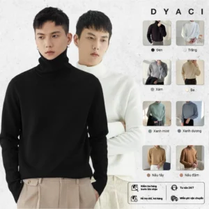 Áo Len Nam Nữ Cổ Lọ Quảng Châu 350gsm Lông Cừu Dài Tay Dày Dặn Mềm Mịn Cực Ấm Hàn Quốc Nhiều Màu
