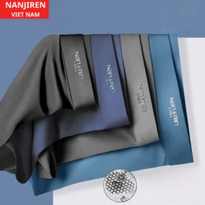 (Hàng loại 1) Hộp 4 Quần Sịp Boxer Nam Vải Lụa Thun Lạnh Cao Cấp NANJIREN (Có che tên sản phẩm)