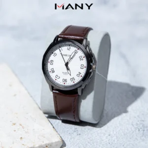 Đồng hồ nam Mruika dây da 3172 - Đồng hồ đeo tay mặt kính tròn chống nước