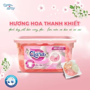 Viên giặt xả Clara - hương hoa thanh khiết Giải pháp giặt giũ hiện đại