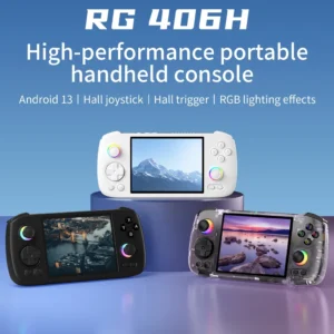 Anbernic RG406H Android Bảng điều khiển trò chơi 4 inch Android 13 Hệ thống Unisoc T820 Bộ xử lý Hall Kích hoạt Màn hình chiếu không dây