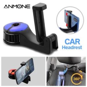(3 màu) 1 Móc treo đồ sau cho xe hơi ghế kiêm giá đỡ điện thoại - móc treo đồ tiện ích - kẹp đt